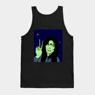 Alien chick peace out Tank Top